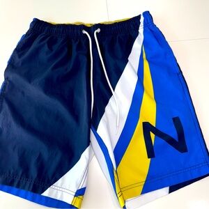 Nautica - Men’s Blue and Yellow Swim Shorts